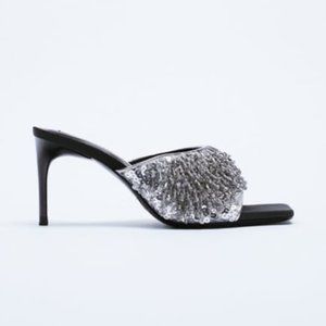 Zara sparkly heeled sandals